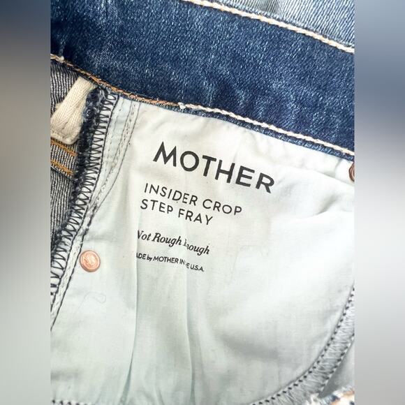 Mother insider crop step fray jeans in not rough enough kick flare HR summer 28 - Picture 10 of 16